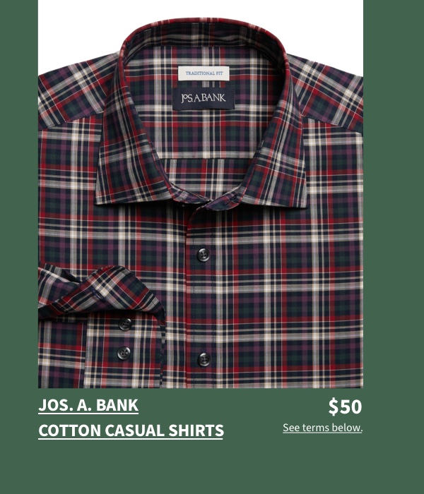 Jos. A. Bank Cotton Casual Shirts $50 See terms below.