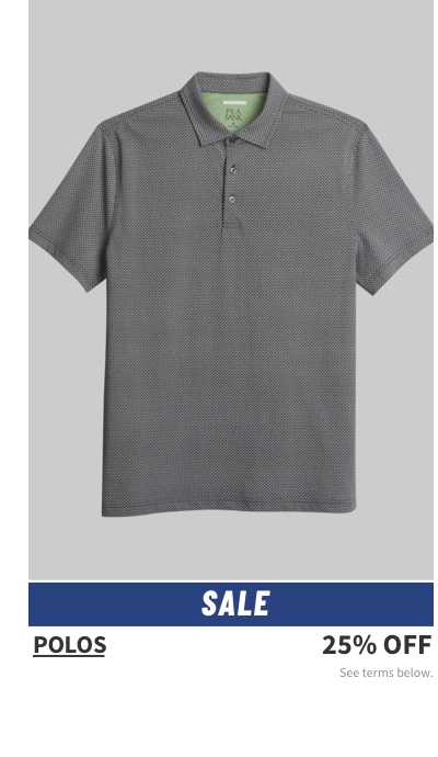 Sale Polos 25% off See terms below.