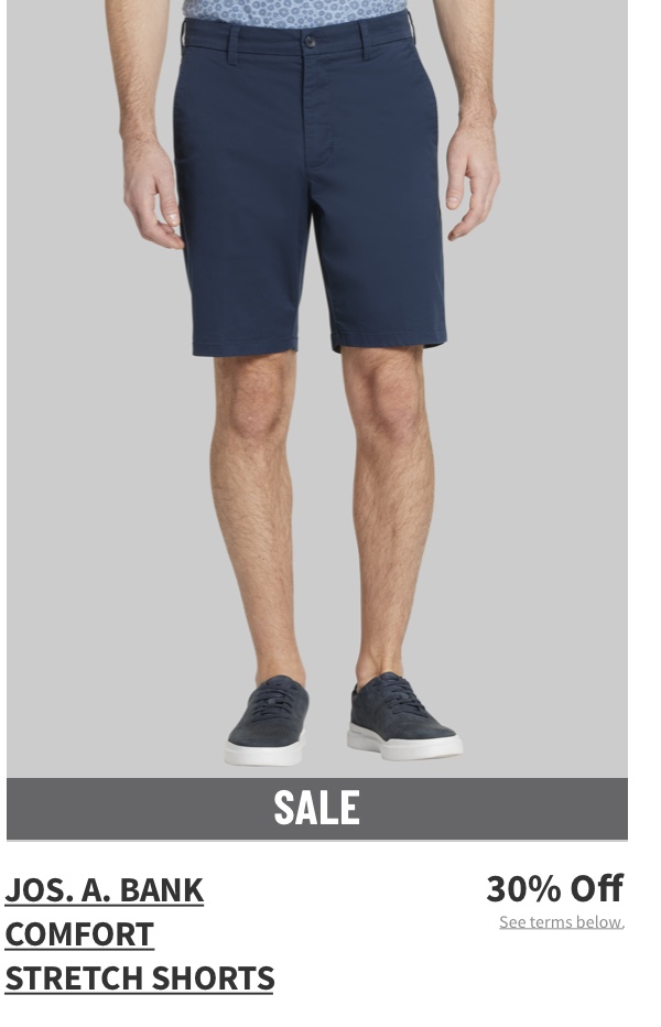 Jos. A. Bank Comfort Stretch Shorts 30% off See terms below.