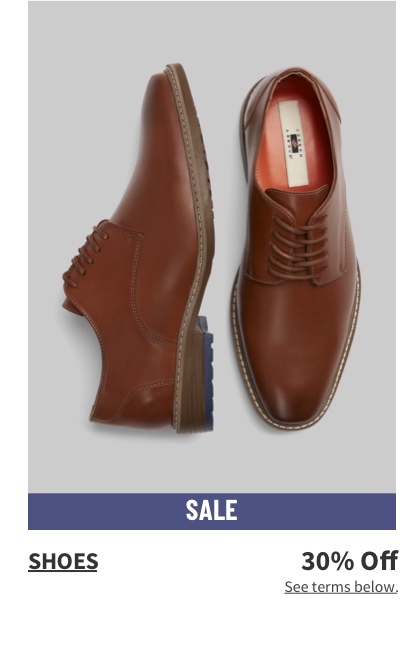 Shoes 30% off See terms below.