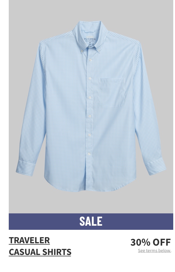 Traveler Casual Shirts 30% off See terms below.