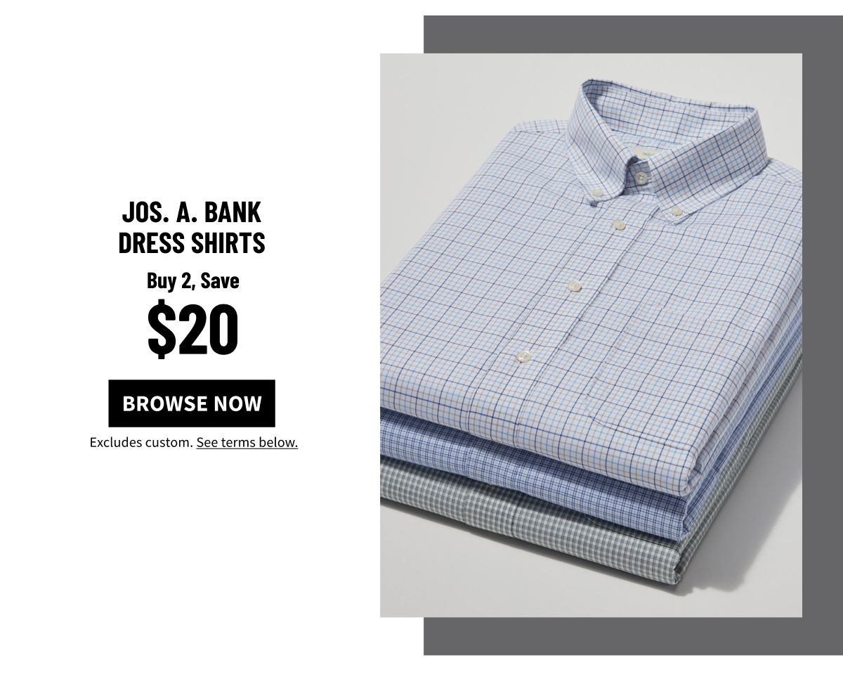 Jos. A. Bank Dress Shirts Buy 2 Save $20