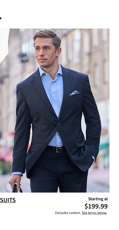 Suits and Suit separates starting at $199.99.