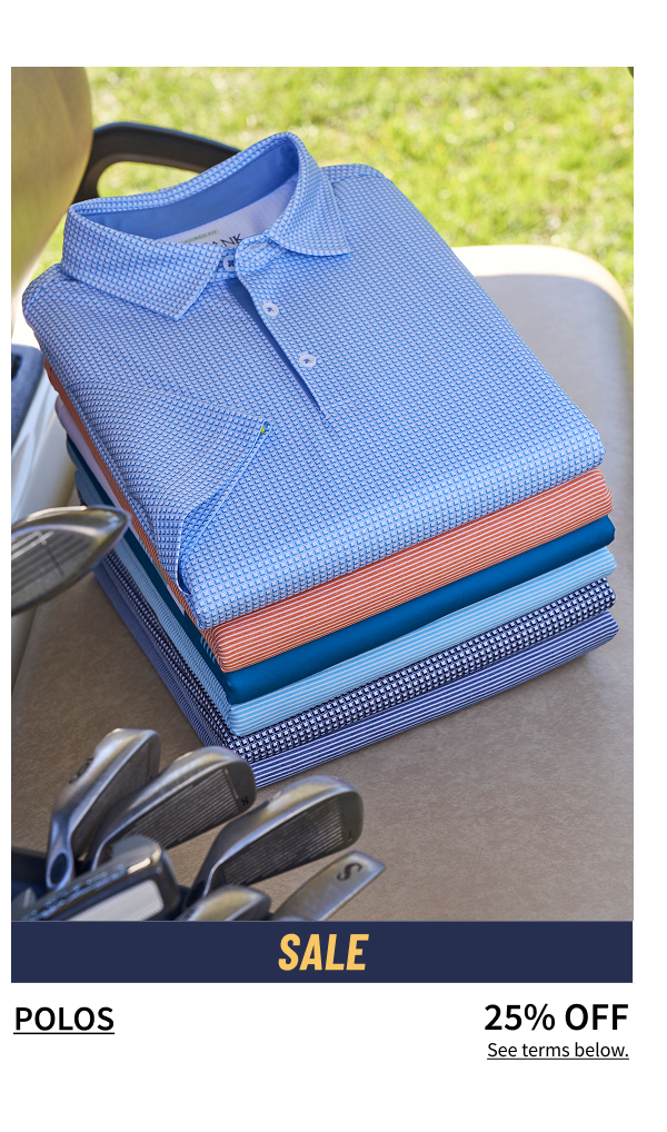 Polos 25% Off See terms below.