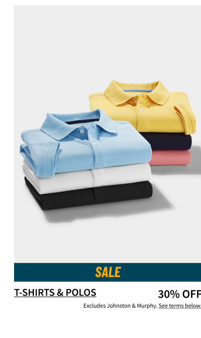 T-Shirts and Polos 30% Off