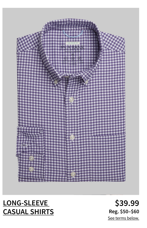 Long-Sleeve Casual Shirts $39.99 (reg. $50-$60) See terms below.