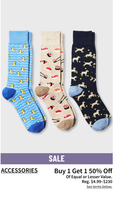 Accessories Buy 1 Get 1 50% Off Of Equal or Lesser Value Reg. $4.99-$230 Shop Now  See terms below.