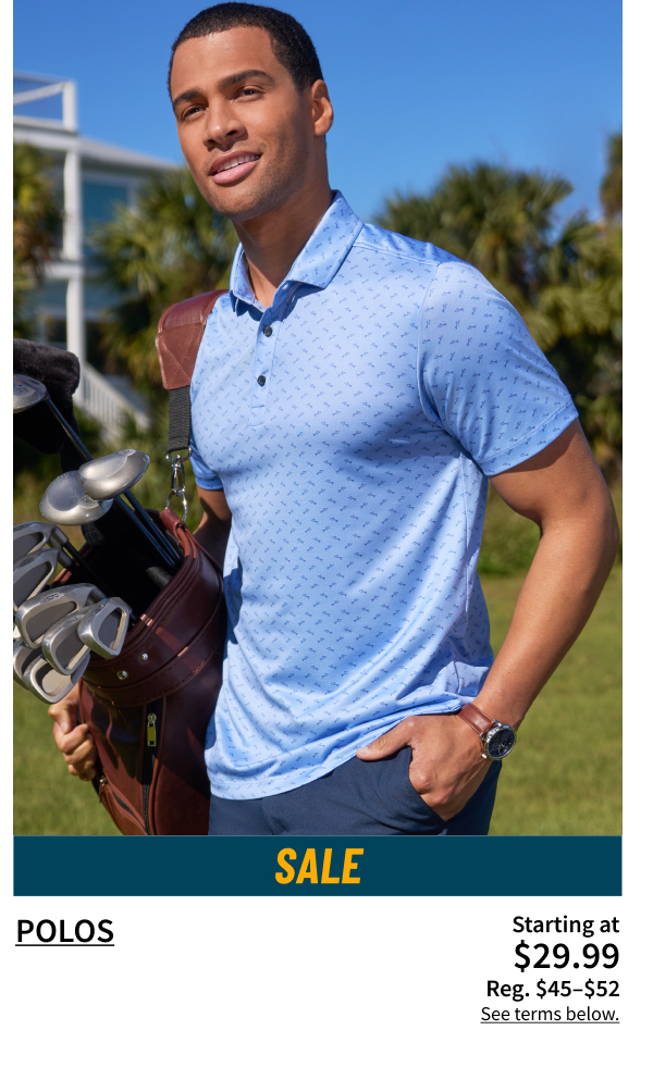 Polos Starting at $29.99 Reg. $45-$52 Shop Now See terms below.