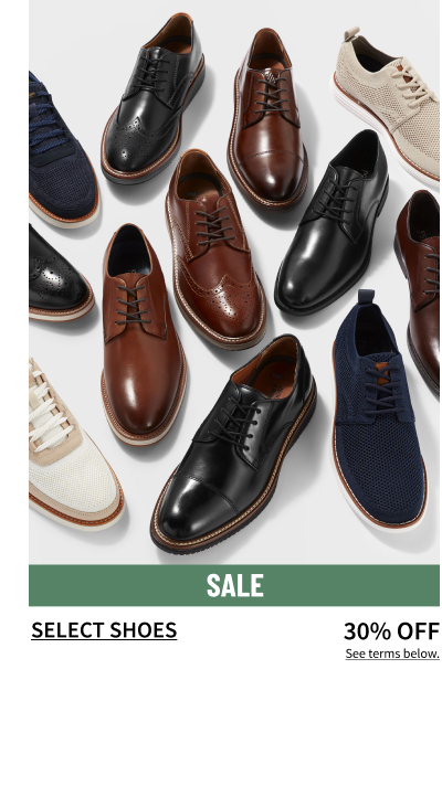 Select Shoes 30% Off
