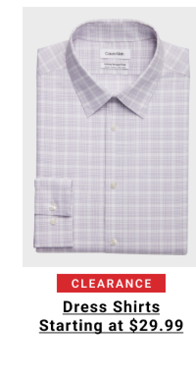 Clearance Dress Shirts Starting at $29.99