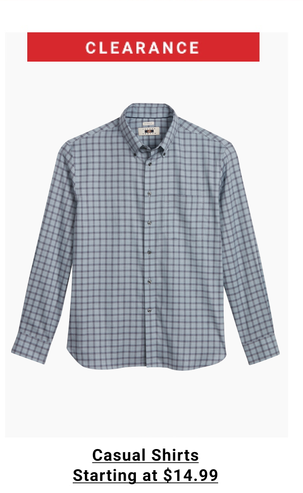 Clearance Casual Shirts Starting at $14.99