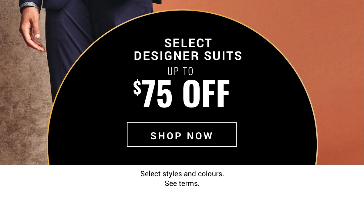 Up To 75 Off Select Designer Suits