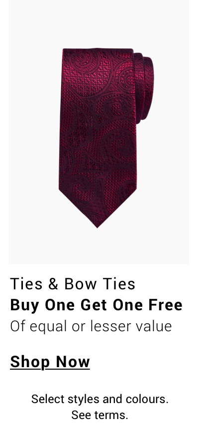 Ties and Bow Ties Buy 1 Get 1 Free