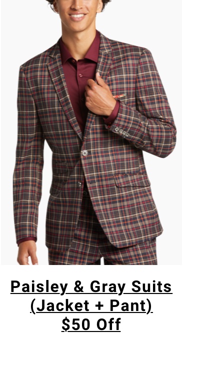 50 Off Paisley and Gray Suits