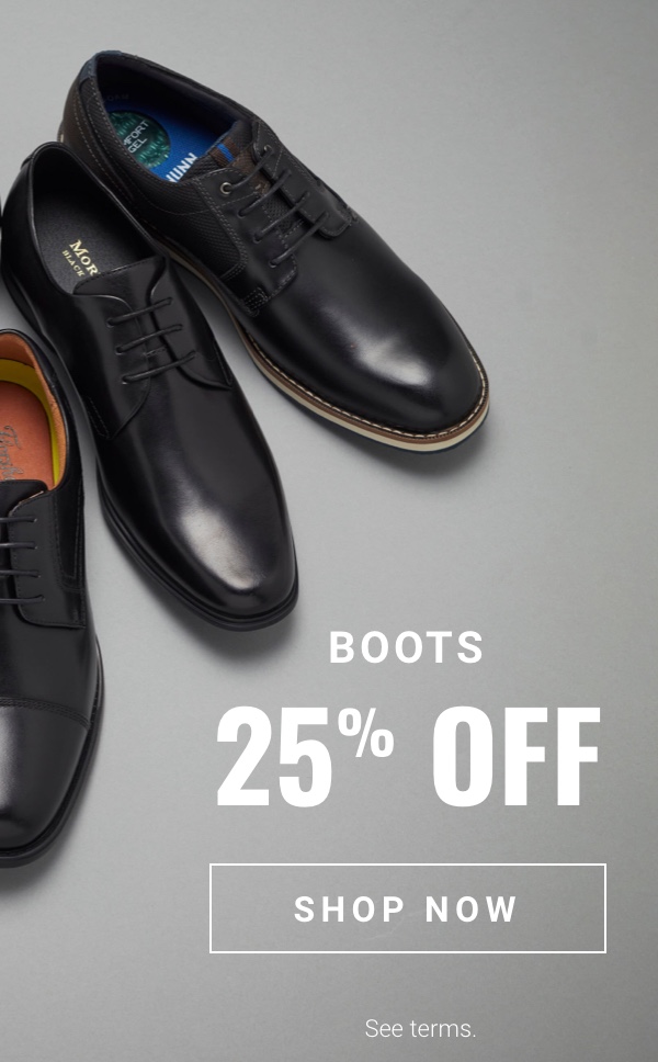 25 Percent off Boots