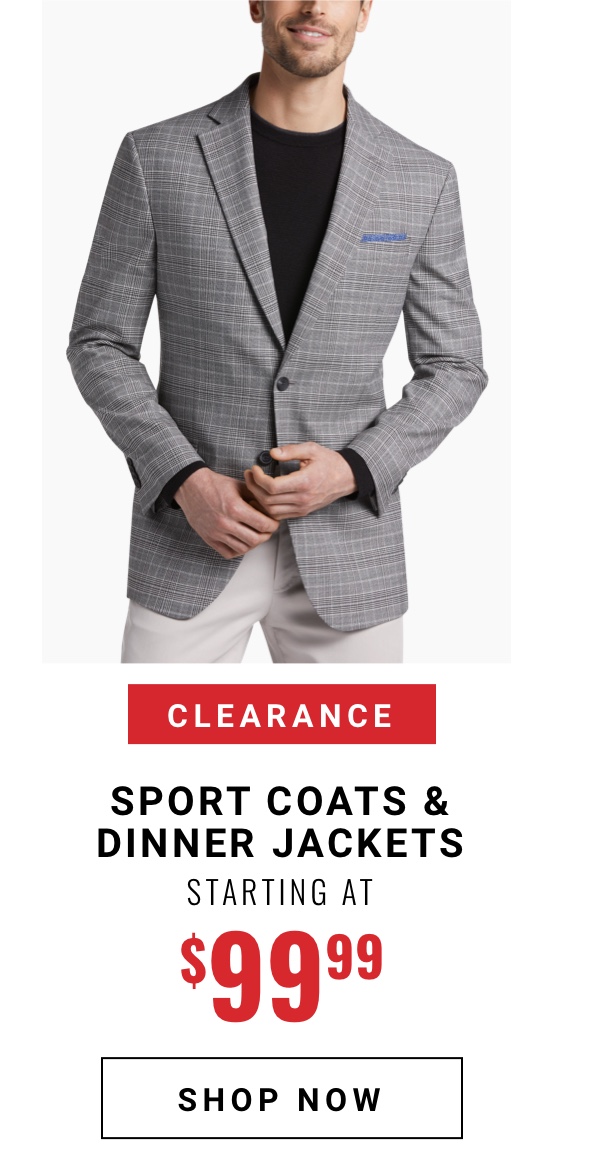 Clearance Sport Coats and Dinner Jackets Starting at 99 99