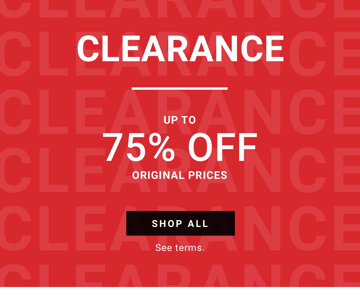 Clearance up to 75 Percent Off