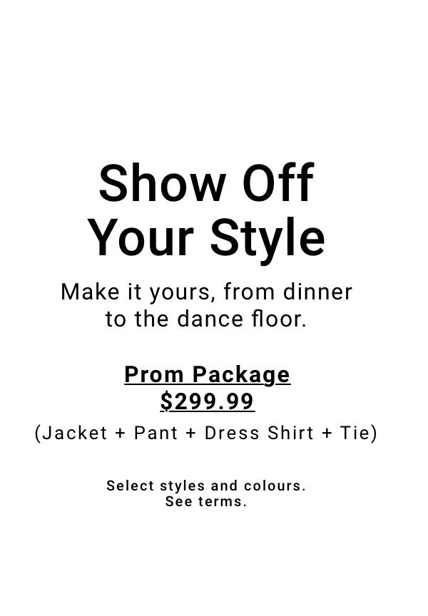 Prom Packages $299.99