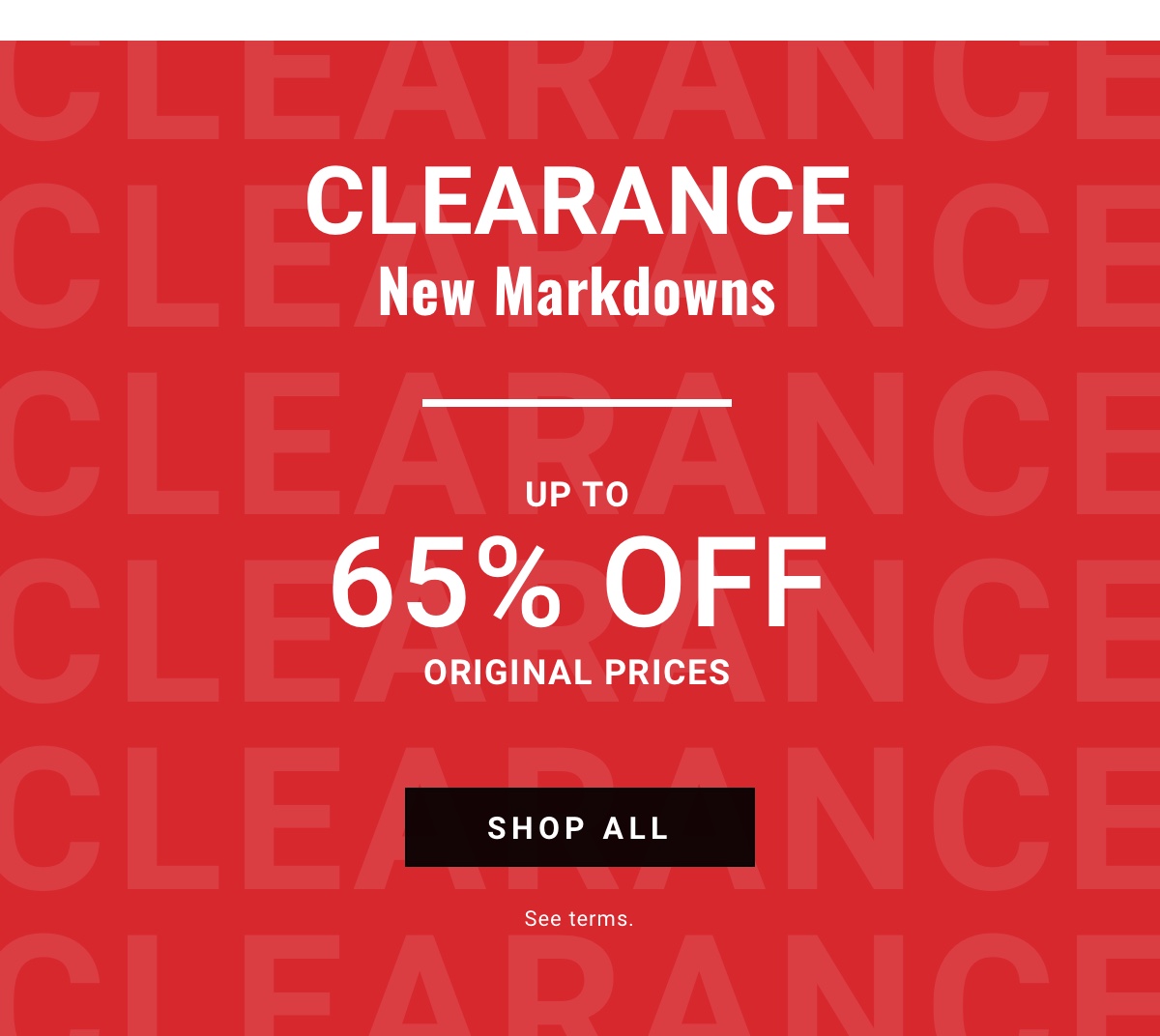 Clearance Up to 65 percent Off