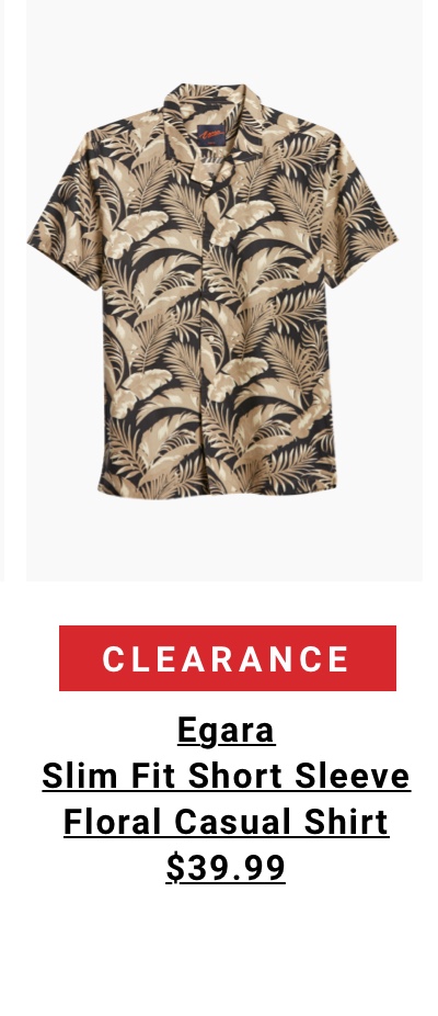 Egara|Slim Fit Short Sleeve Palmetto Casual Shirt $39.99
