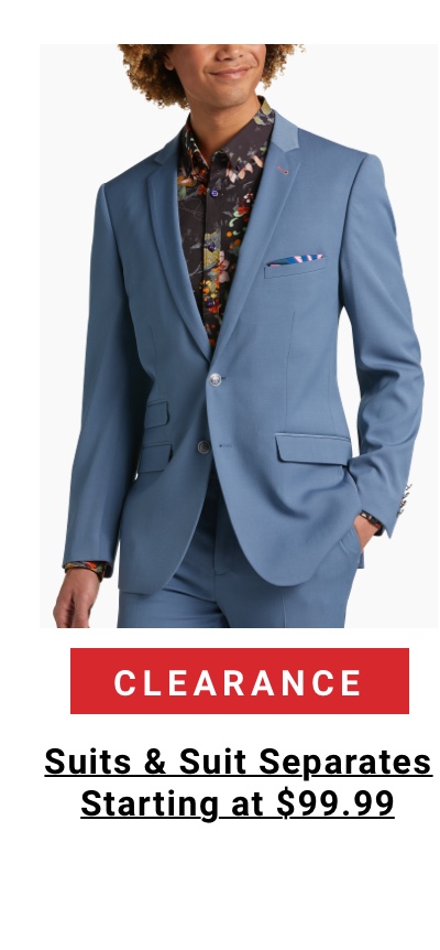 Clearance Suits and Suit Separates Starting at $99.99 