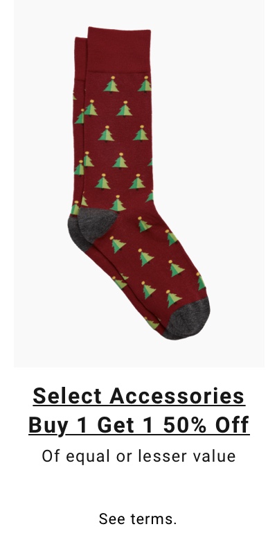 Select Accessories|Buy 1 Get 1 50% Off