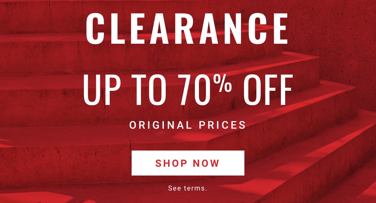 Clearance Up to 70% Off Original Prices
