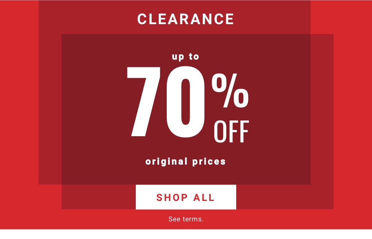 Clearance Up to 70% Off and New Markdowns