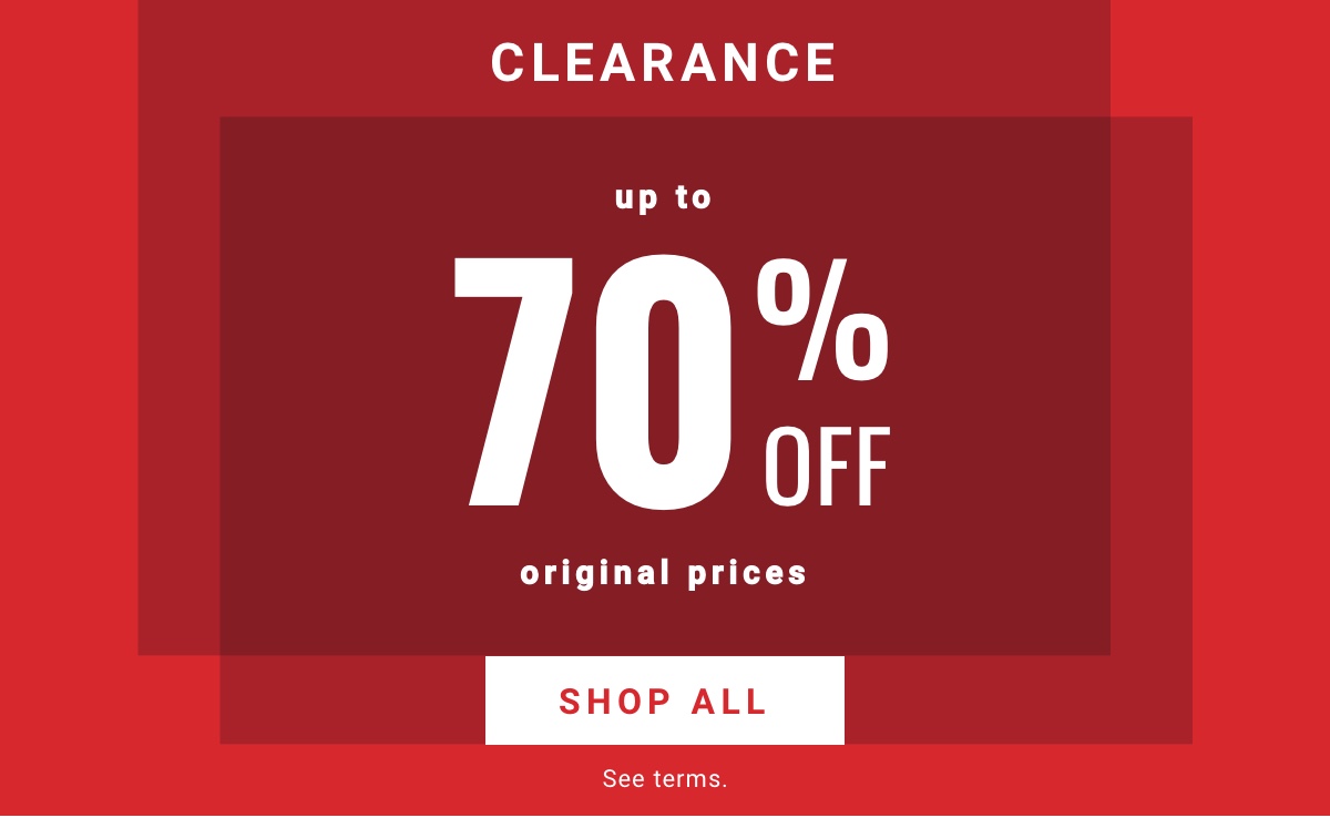 Clearance Up to 70% Off