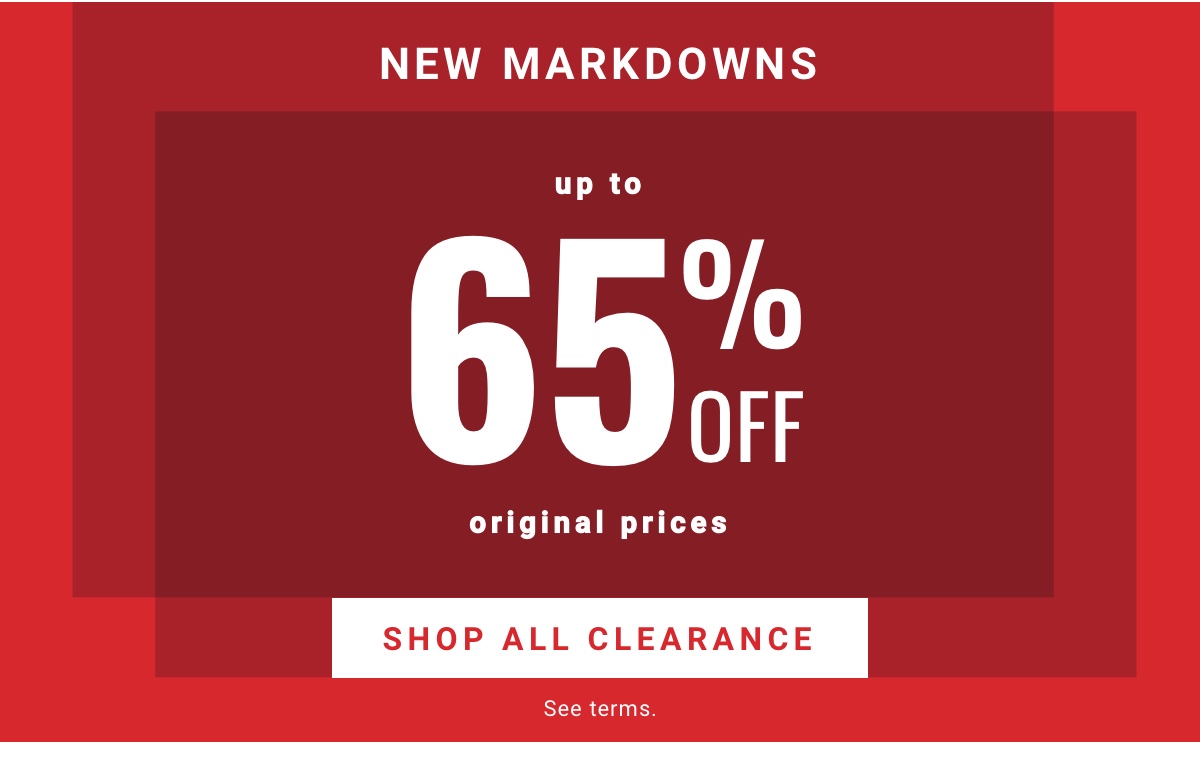 Clearance Up to 65% Off Original Prices.Shop All Clearance