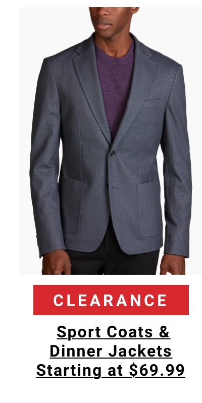 Clearance|Sport Coats and Dinner Jackets Starting at $69.99