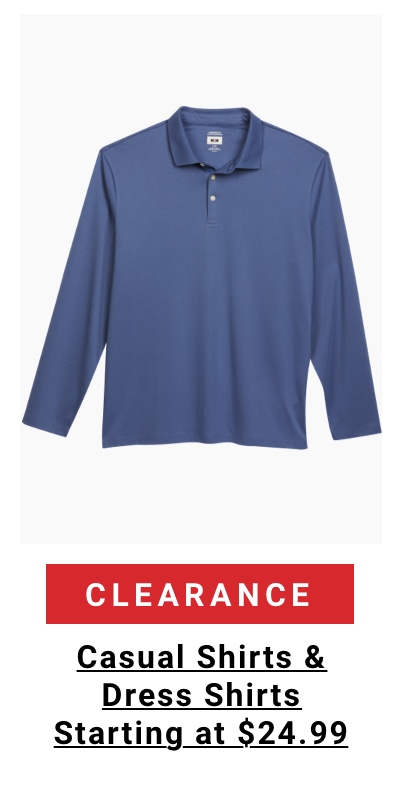Clearance|Casual Shirts and Dress Shirts Starting at $24.99