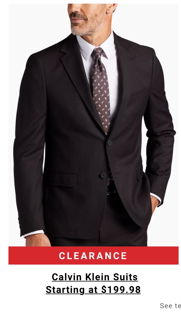 Clearance Calvin Klein Suits Starting at $199.98