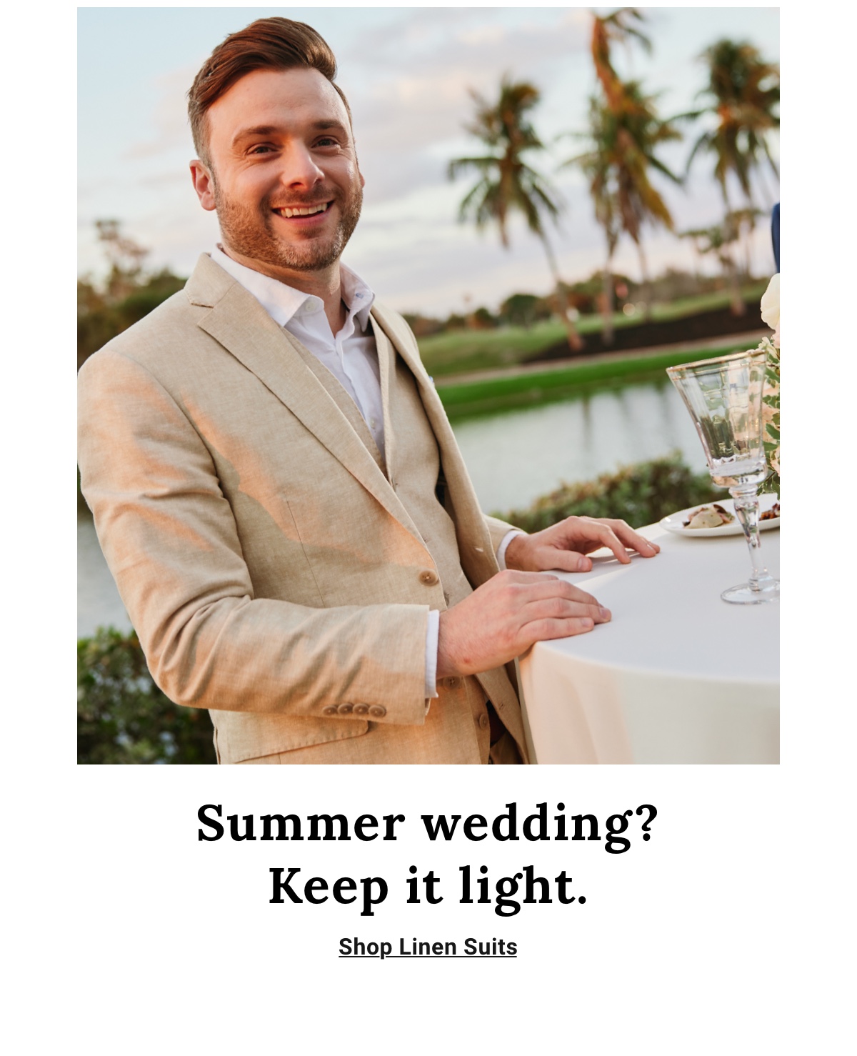 Summer wedding Keep it light.|Shop Linen Suits