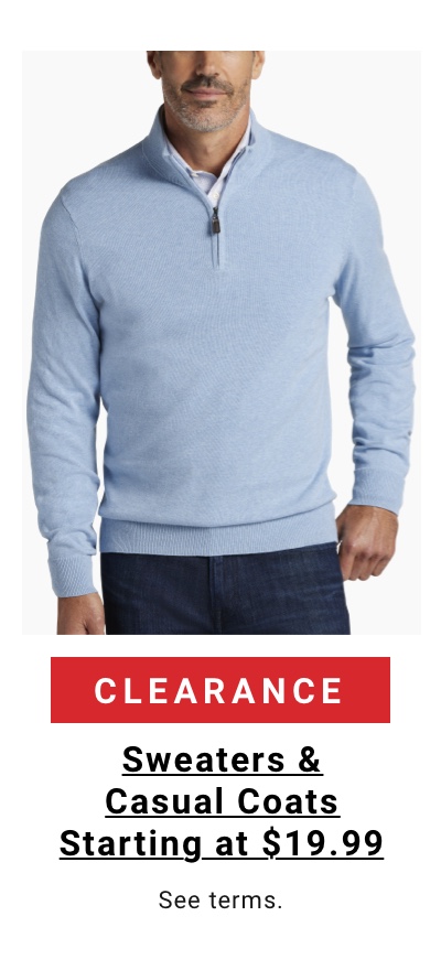 Clearance|Sweaters and Casual Coats|Starting at $19.99