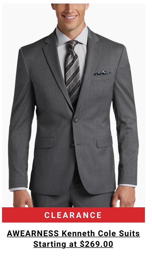 Clearance AWEARNESS Kenneth Cole Suits Starting at $269.00