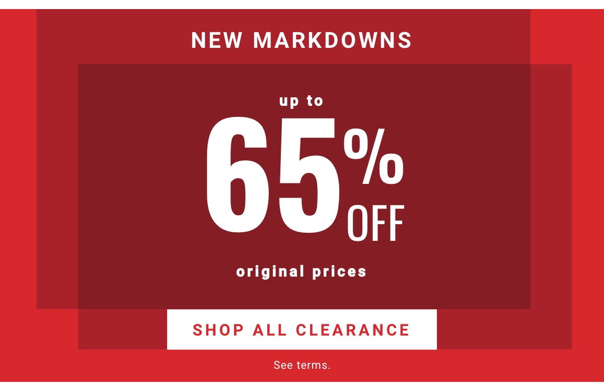 New Markdowns|Up to 65% off original prices|