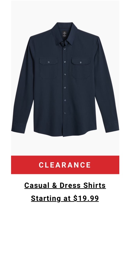 Clearance Casual Shirts & Dress Shirts Starting at $19.99
