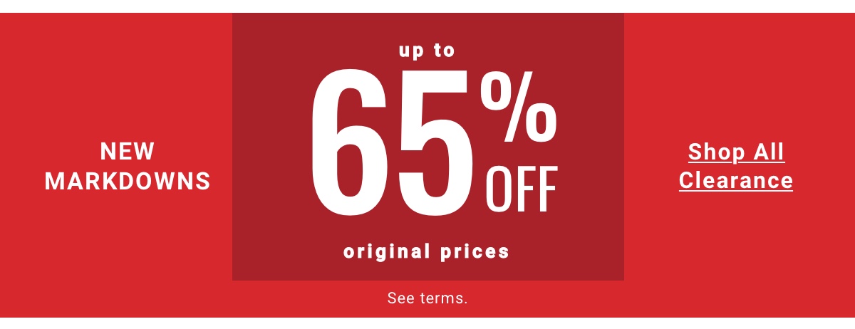 New Markdowns|Up to 65% Off original prices