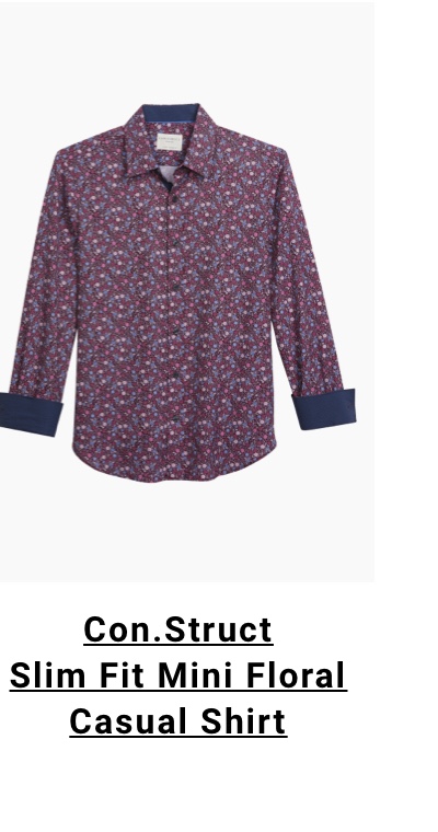 Con.Struct Slim Fit Mini Floral Casual Shirt