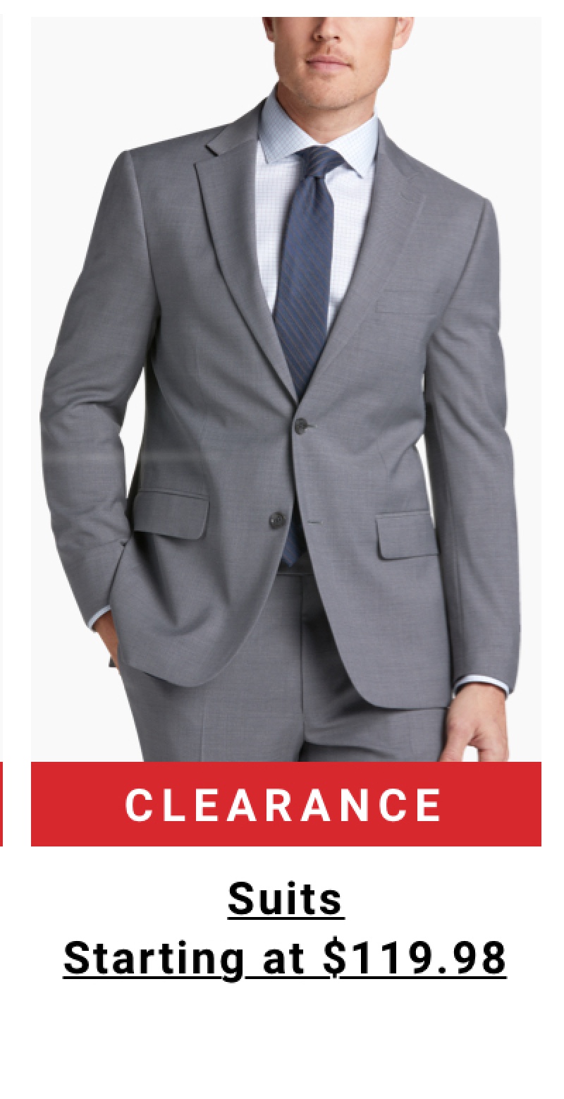 Clearance Suits Starting at $119.98