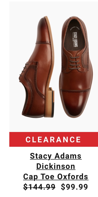 Clearance Stacy Adams Dickinson Cap Toe Oxfords