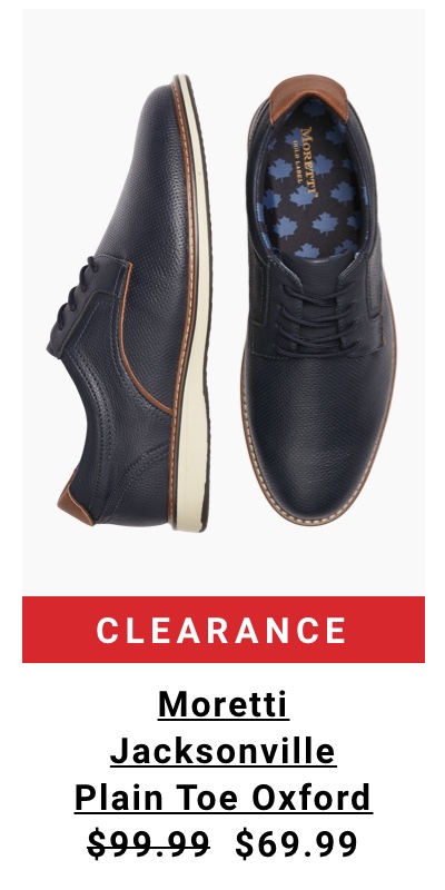 Clearance Moretti Jacksonville Plain Toe Oxford