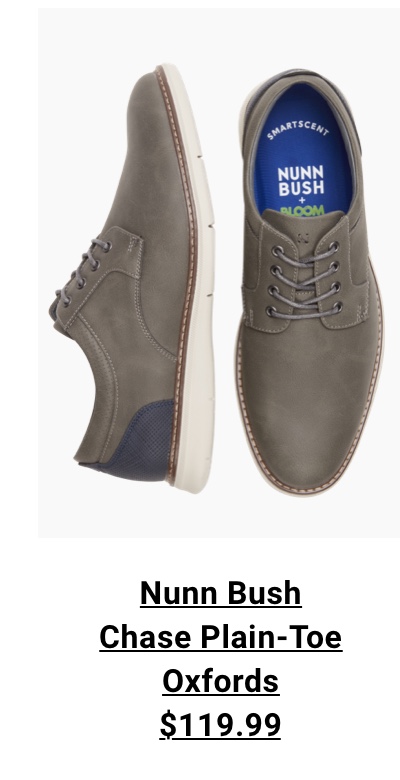 Nunn Bush Chase Plain-Toe Oxfords $119.99