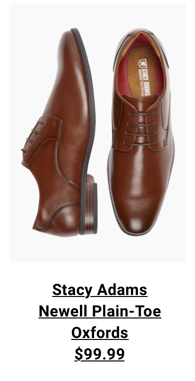 Stacy Adams Newell Plain-Toe Oxfords $99.99