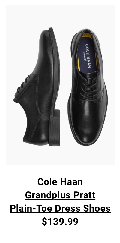 Cole Haan Grandplus Pratt Plain-Toe Dress Shoes $139.99