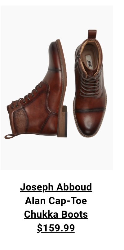 Joseph Abboud Alan Cap-Toe Chukka Boots $159.99