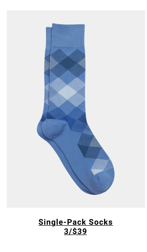 Single Pack Socks 3 for $39 