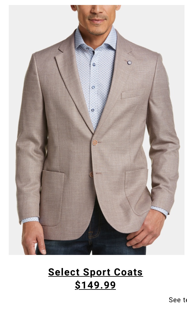 Select Sport Coats $149.99 