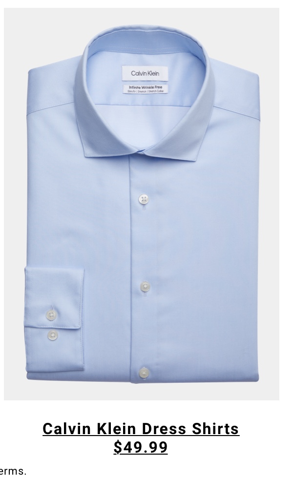 Calvin Klein Dress Shirts $49.99 